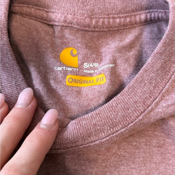 Carhartt crop tee - mauve heather - women's small - Picture 3 of 6